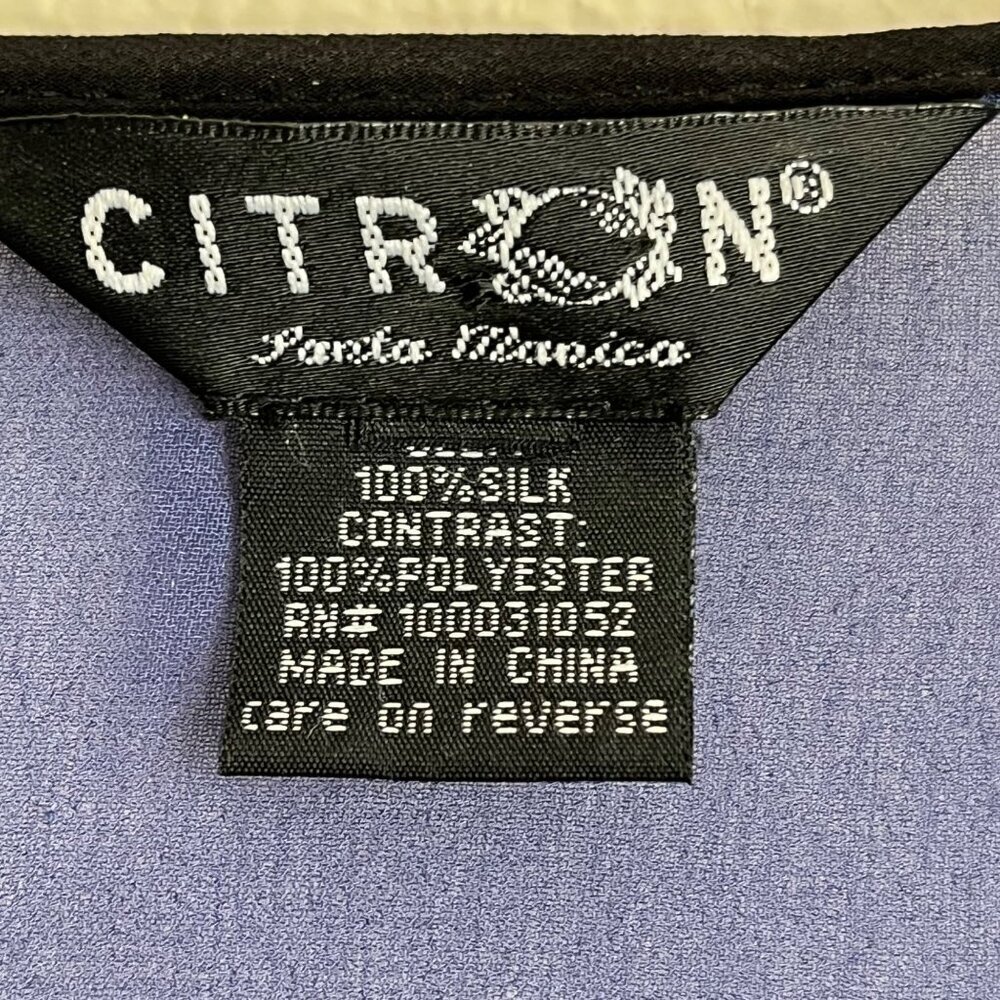 Citron Santa Monica Womens Silk & Polyester Sheer Tunic Blouse With Floral Print - Picture 4 of 7